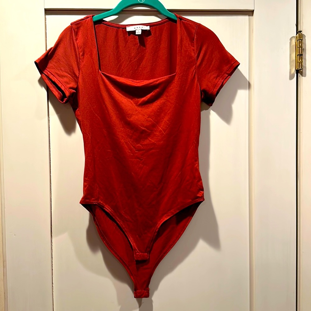 Gaze Unitard in Orange/Red